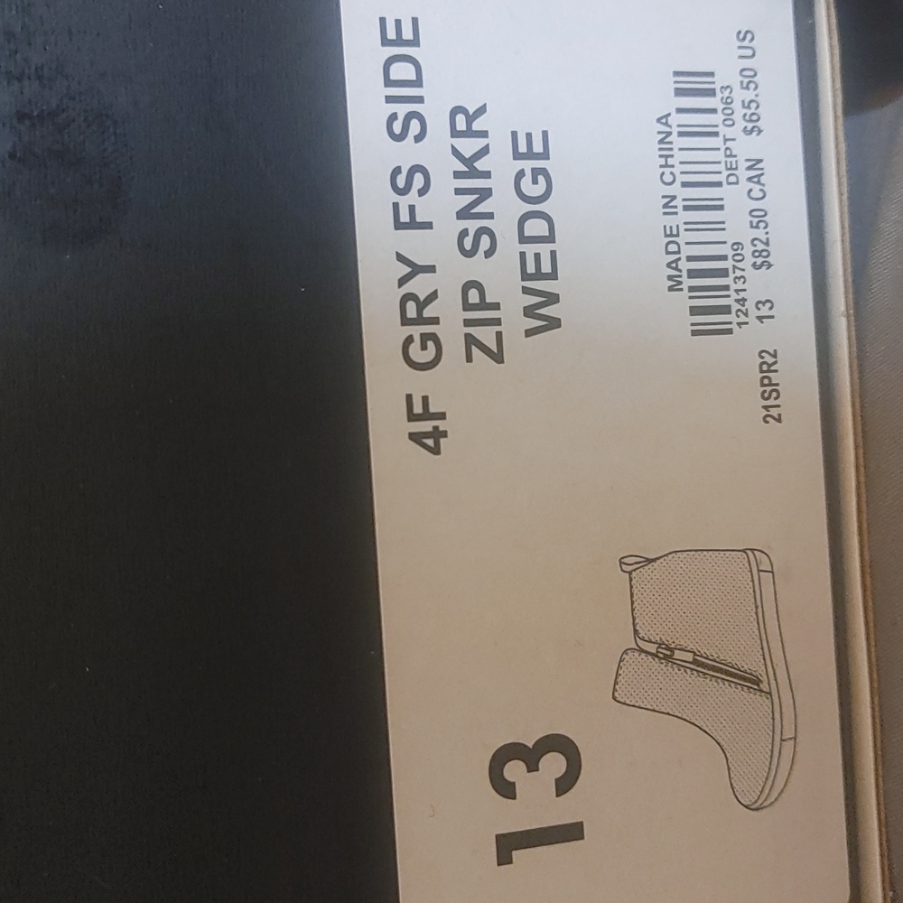 Grey Stretch Knit Sneaker Wedge